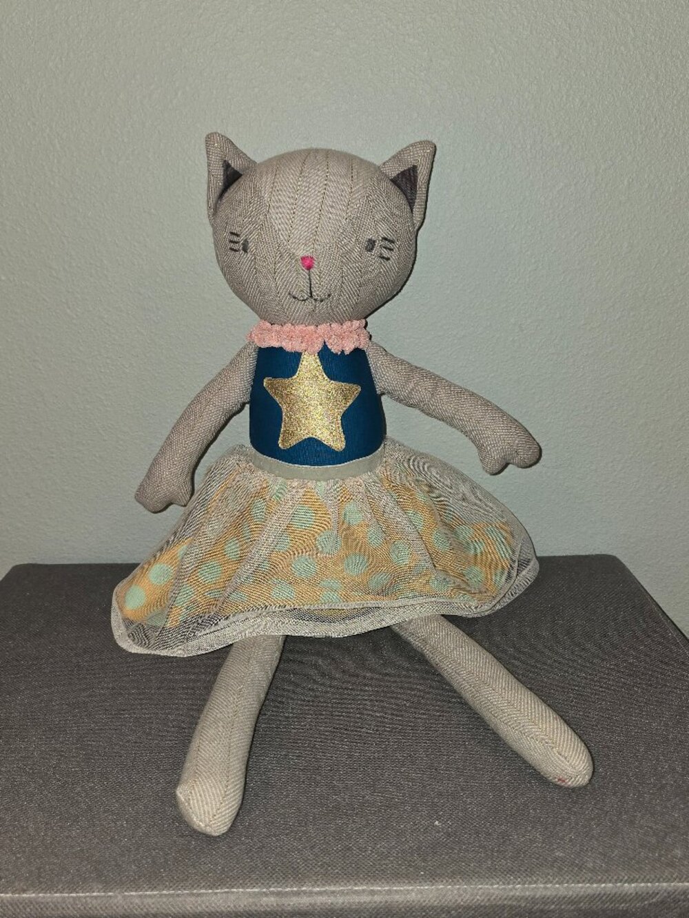 Target Pillowfort Cat Kitty Plush Stuffed Animal 18” Pillow Doll Tutu Star Dress